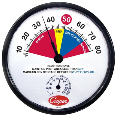 212-158 Dry Storage / Prep Area Thermometer and Hygrometer