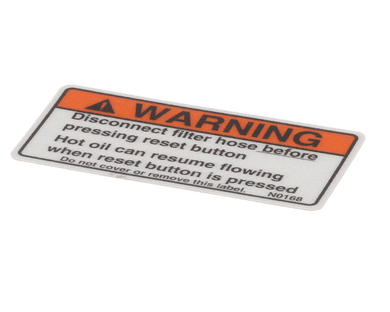 BKI N0168 DECAL  DISCONNECT FILTER HOSE