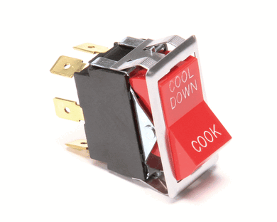 BLODGETT 06502 SWITCH ROCKER DPDT RED