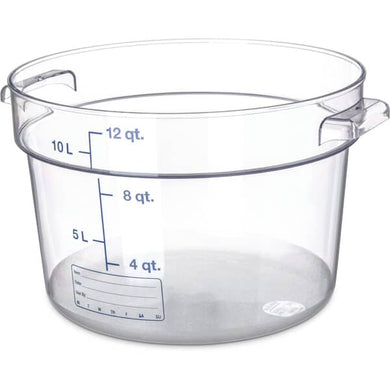 CARLISLE 1076707 RND STORAGE CONT 12QT PC CLEAR