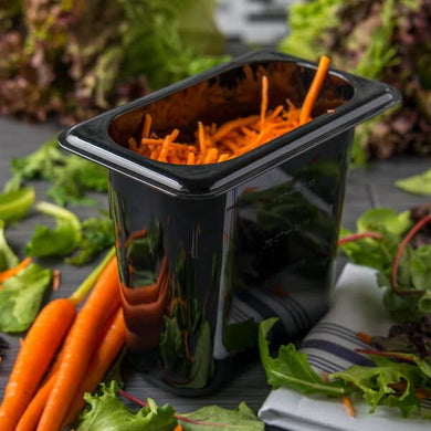 CARLISLE 3068803 FOOD PAN 1/9 SZ 6IN  DEEP PC BLACK