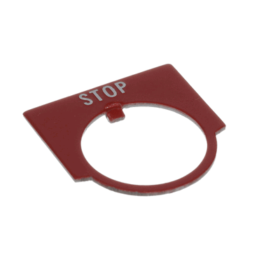 EDLUND P357 PLATE LEGEND 22.5 MM STOP