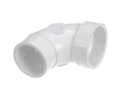 GLASTENDER 01000771 ELBOW  WHITE PVC  1-1/2 IPS  D