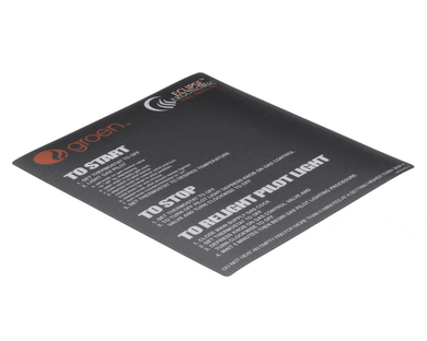 GROEN 146198 OVERLAY  BRAISING PAN MILLIVOLT IGNITION