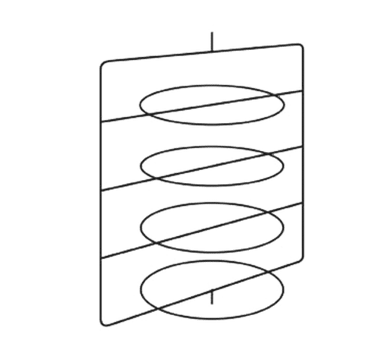 HATCO FSDT4TCR (4) TIER CIRCLE RACK WITH PIZZA PAN RETA