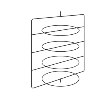 HATCO FSDT5TCR (5) TIER CIRCLE RACK WITH PIZZA PAN RETA