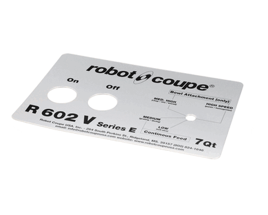ROBOT COUPE 402952 R602VV E FRONT PLATE