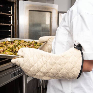 SAN JAMAR 817TM TERRY OVEN MITTS HEAVY DUTY - PROTECTS T
