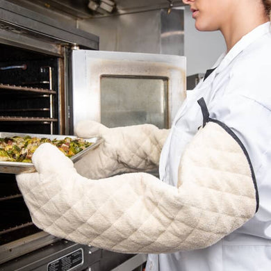 SAN JAMAR 824TM TERRY OVEN MITTS HEAVY DUTY - PROTECTS TO 500F - 2