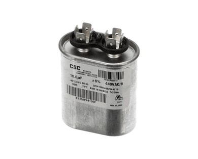 YORK S1-CAP44100F CAPACITOR RUN SINGLE 10MFD 440V FLAT