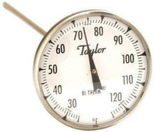 T-6212 2" Dial Stem Thermometer with Clamp