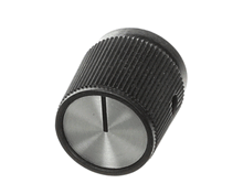 APW WYOTT 8700700 KNOB 1/4 SHAFT SILVER INLET W/