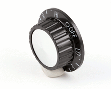APW WYOTT 8730710 KNOB  APPLIANCE BLACK W/INSERT