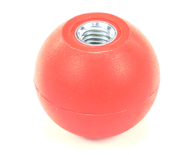 BKI K0203 KNOB  RED  SPHERICAL  1.88 DIA.  .500-13