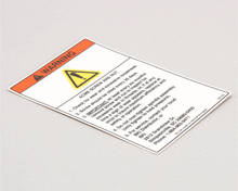BKI N0153 DECAL  FKM WARNING ACME SCREW