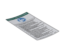 BKI N0527 DECAL  SAFETY INSTRUCTIONS  FRYERS