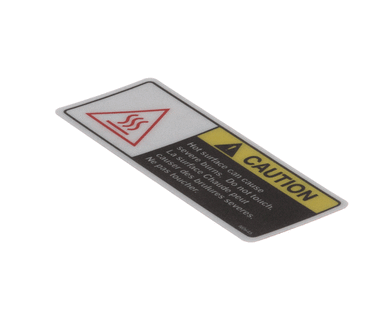 BKI N0645 DECAL  CAUTION HOT WITH FRENCH