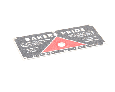 BAKERS PRIDE AS-U1224A PLATE; PUSH/PULL [BI-LINGUAL][