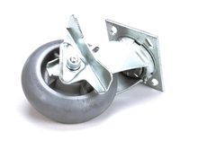 CARTER HOFFMANN 18301-6435 6IN  GREY SWIVEL W/BRK RUBB