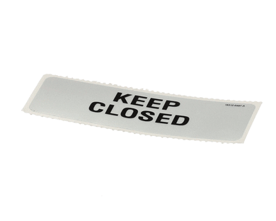 CARTER HOFFMANN 18312-0497 KEEP CLOSED DECAL