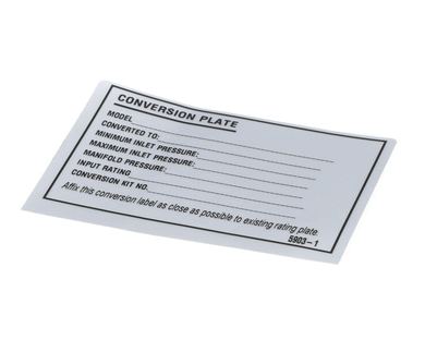 CROWN STEAM 5903-1 CONVERSION LABEL