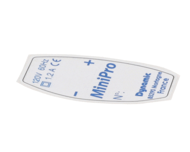 DYNAMIC MIXER 2853.1 IDENTIF. LABEL MINIPRO (115 V)