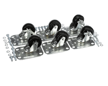 GLASTENDER C-6X2 CASTER  2-1/2IN  H  SET OF SIX