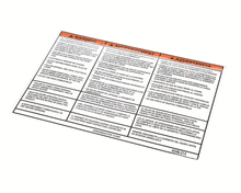 GRINDMASTER CECILWARE A546-214 LABEL  WARNING  STARTUP INSTR