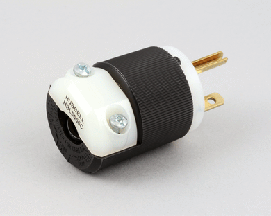 HUBBELL LIGHTING 5666C STR BLADE PLUG 208V NEMA6-15P