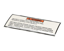 HENNY PENNY 33448 LABEL-DRAIN PAN WARNING