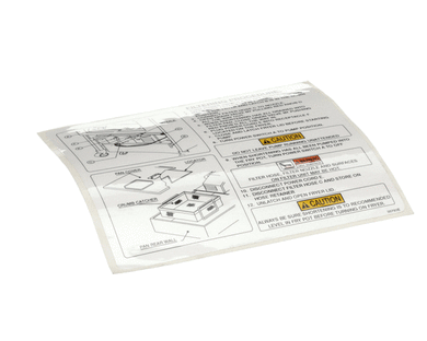 HENNY PENNY 35793 LABEL-FILTER SYSTEM