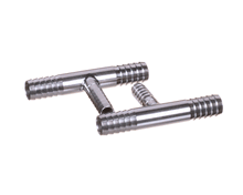LANCER 1000527-BP25 SS TEE (2) 3/8 BARB X 1/4 BARB