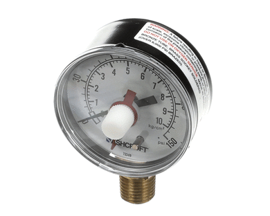 MULTIPLEX 00211907 GAUGE 0-150 PSI 1/4NPT BTMMOUNT