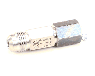 MULTIPLEX 19-0437 CHECK VALVE CARBONATOR DOUBLE 3/8
