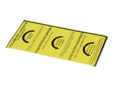NORLAKE 146868 SAFETY STICKER