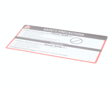 POWER SOAK 29595 DECAL - WENDY'S SAFETY PRECAUT