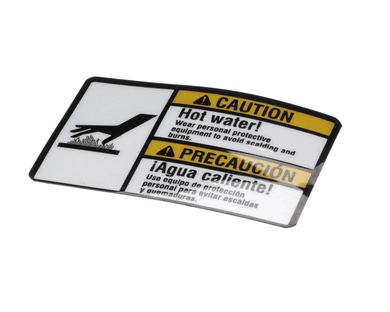 POWER SOAK 45164 LABEL  CAUTION  HOT WATER