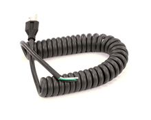 RANDELL EL WIR1103 POWER CORD  BLACK COILED 6' EXTENDED LEN