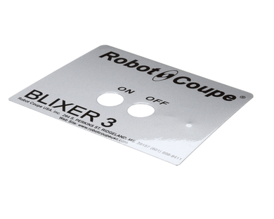 ROBOT COUPE BX3012 DATA PLATE (BX3)