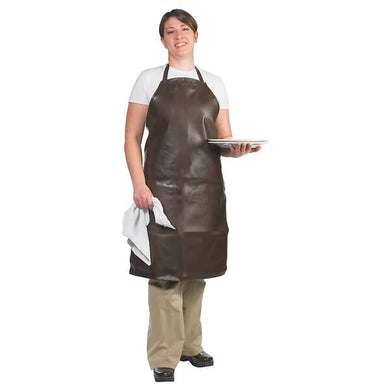 SAN JAMAR 604VBA-BR APRON BIB VINYL BROWN