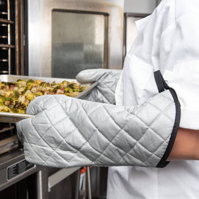 SAN JAMAR 801SG17 SILICONE OVEN MITTS - PROTECTS TO 400F -