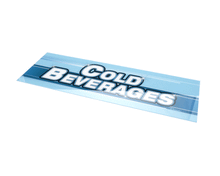TRUE 205536 S 19T/23 COLD BEVERAGE BLUE (S-BCB) SIGN PANEL, GD