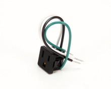 TRUE 801229 RECEPTACLE  3 WAY BLACK #643-01374-101 1