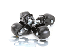 TRUE 830275 CASTER 2-1/2  SET/4  1/2 STEM BLACK 2)LO