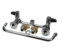 T&S BRASS 5F-8WLS12 8 WALL MOUNT FAUCET, 12 SWING NOZZLE, LEVER HAND