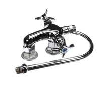 T&S BRASS B-0316 VERTICAL DOUBLE PANTRY FAUCET, WALL MOUNT, SWIVEL