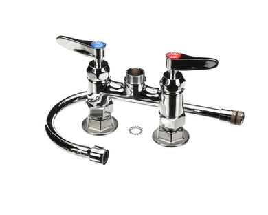 T&S BRASS B-0325-CR 4 C/C DOUBLE PANTRY FAUCET  SWIVEL GOOSE