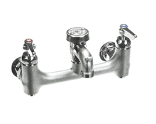 T&S BRASS B-0674-CR-BSTR SERVICE SINK FAUCET, 8 WALL MOUNT, CERAMAS, VACUU