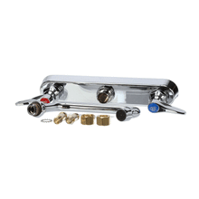 T&S BRASS B-1120 WORKBOARD FAUCET, DECK MOUNT, 8 CENTERS, 6 SWING