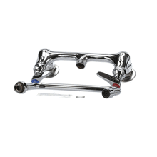 T&S BRASS B-2414 DOUBLE PANTRY FAUCET  WALL MOUNT  8 CENT